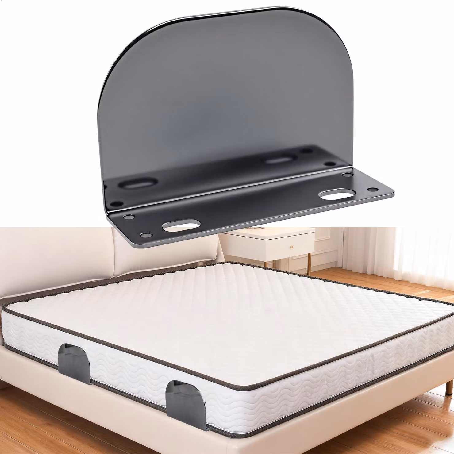 Supporto per cavi in metallo, antiscivolo, confezione singola, dimensioni 15x10x4,2 cm, colore nero