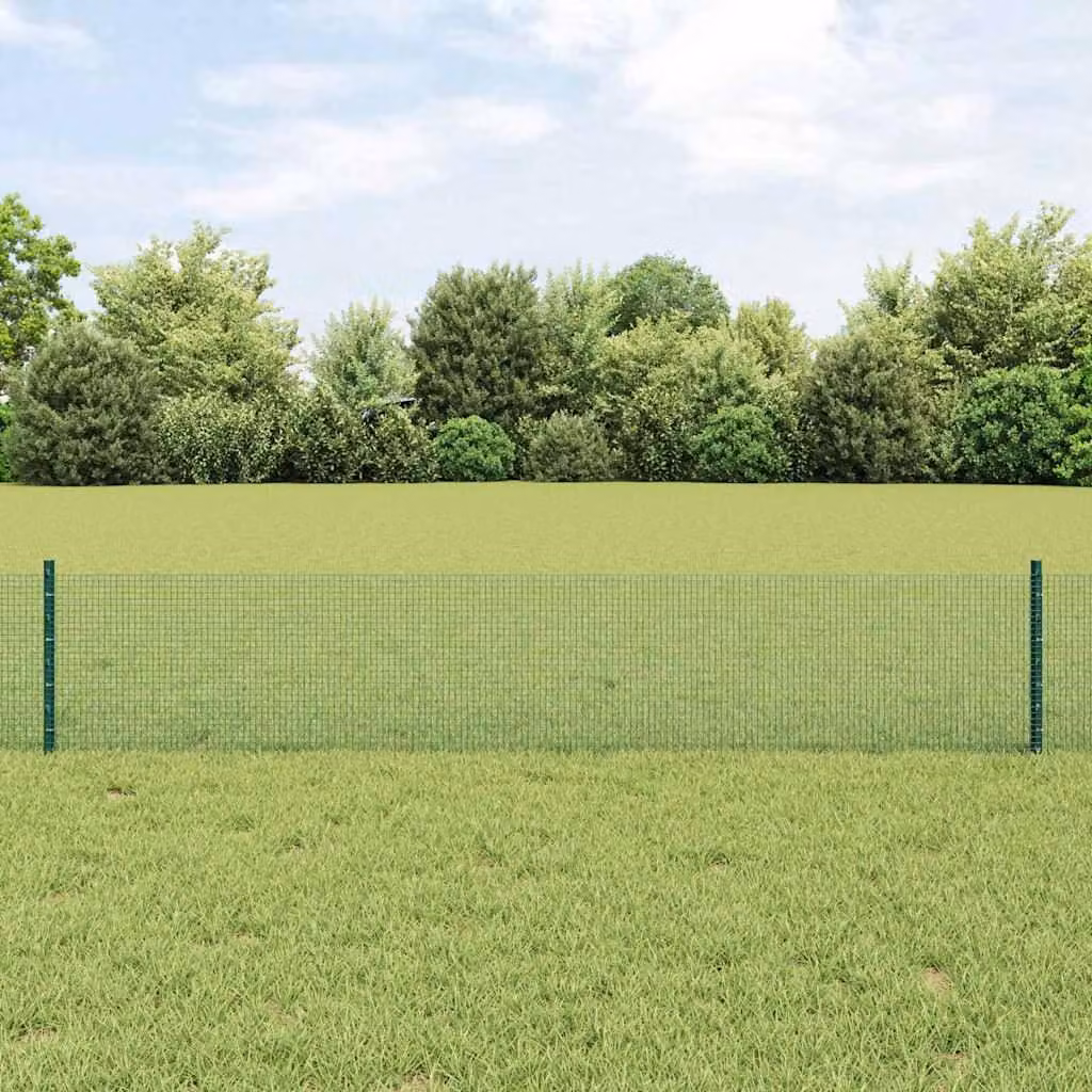 Maison Exclusive - Recinzione con Posto Verde 0,4 x 10 m Acciaio e PVC