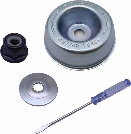 Set di adattatori per lama, compatibile con decespugliatori, barre falcianti, tosaerba, anello ugello e piastra di trasmissione Stihl