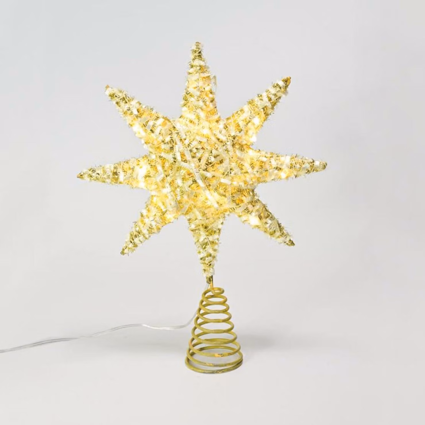 ACA Lighting stella d'oro per albero di Natale 20 MINI WW LED batteria 3xAA, IP20 28x5x20cm X112011271