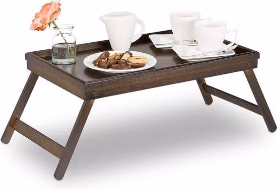Tavolino da letto per laptop, con meccanismo ribaltabile, da posizionare sotto il letto, 22x64x31 cm, in legno