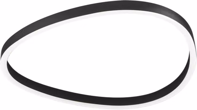 Ecaris P/M Lampada a soffitto 50W+10W LED 3100-3200lm CCT 3000K/4000K Dimmerabile in Alluminio Nero Satinato - Gealuce