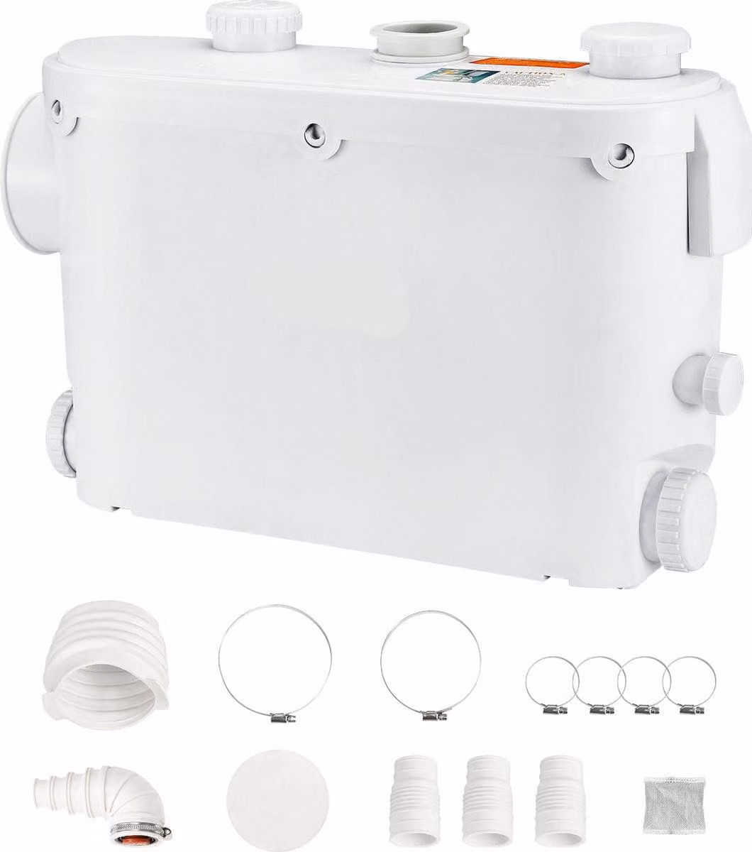 Pompa per acque reflue Rioollift, 500W, con altezza di sollevamento di 8 metri e valvola di non ritorno - Compatta