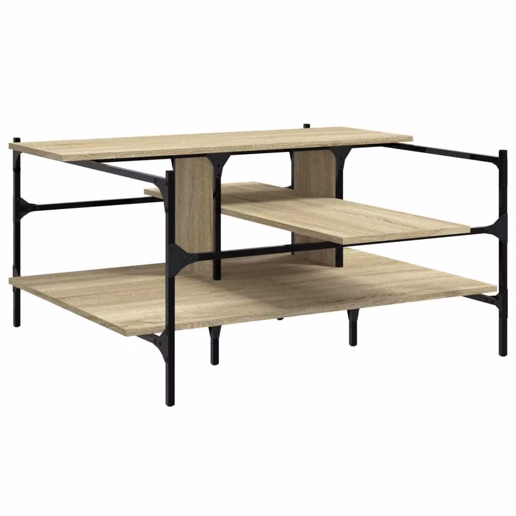 Tavolino in rovere Sonoma 100x100x48,5 cm Materiale a base di legno