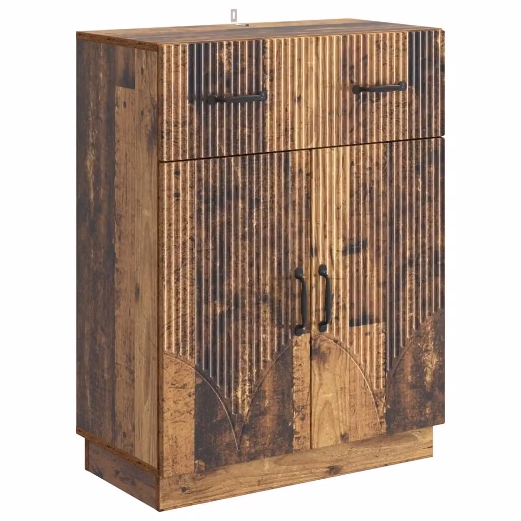 Credenza Buffet Moderno Design In in Legno Ingegnerizzato Marrone Opaco L: 66 cm, P: 34,5 cm, H: 87 cm – 2
