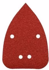 Set di 5 fogli abrasivi preforati KWB Quick Stick per levigatrici palmari e delta, grana P80, colore rosso, 97 x 136 mm