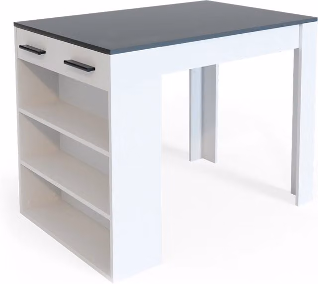 Tavolo da pranzo moderno Vicco Repose rettangolare in MDF, Antracite/Bianco, L: 100 cm, P: 67 cm, H: 77,5 cm – 1