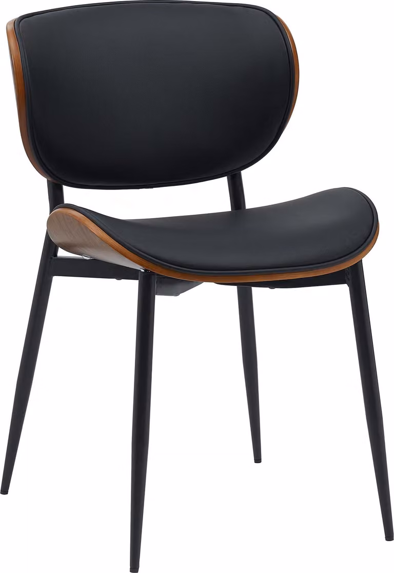Sedia Enid - tessuto - Noce / - Nero
