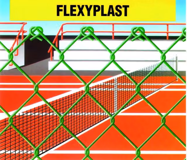 Rete per recinzioni a griglia Flexyplast Frigerio in acciaio galvanizzato rivestito in PVC verde con maglia 50 x 50 mm