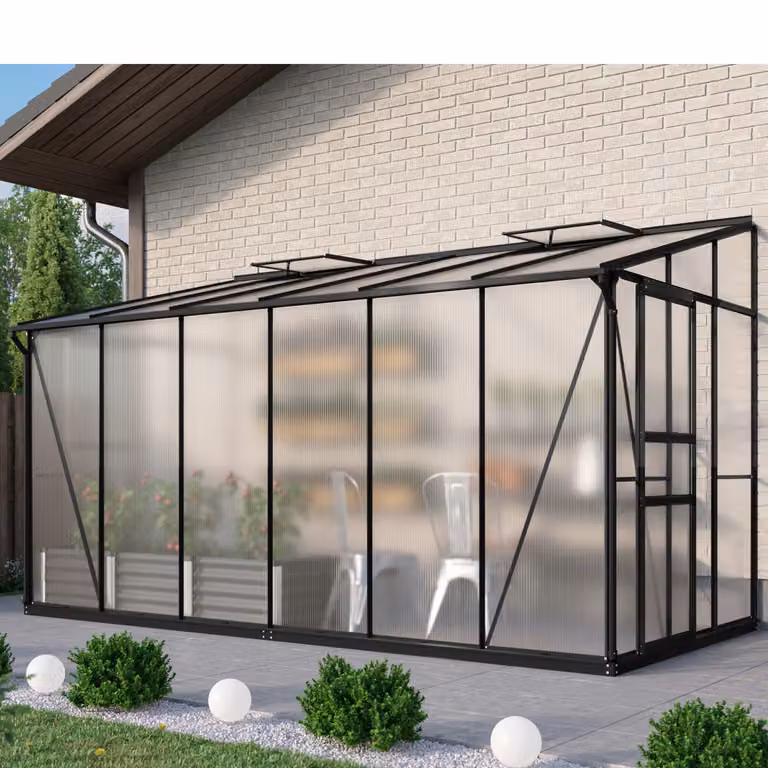 Serra addossata Vitavia "Osiris 7800" nero 7,8 m² 6 mm HKP