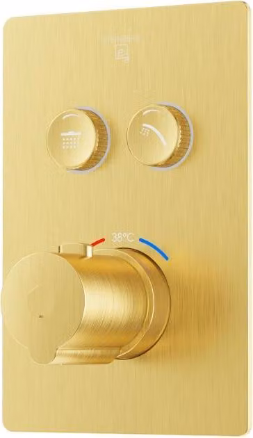Steinberg Série 390 Set de montage final, pour thermostat encastré 1/2, pushtronic, pour 2 consommateurs, 39042223BG, 39042223BG