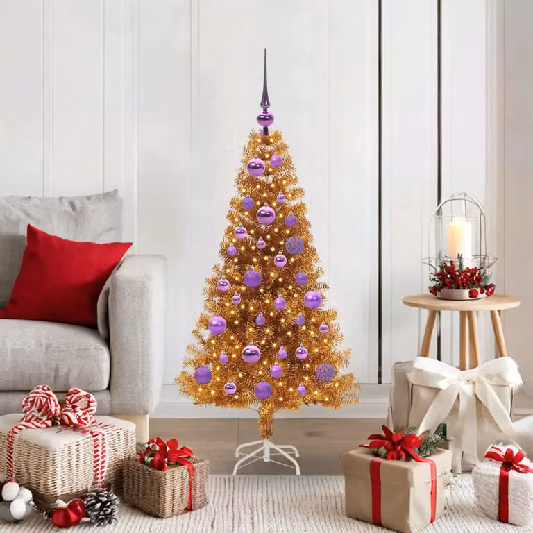 vidaXL Albero di Natale Oro 120 cm PET