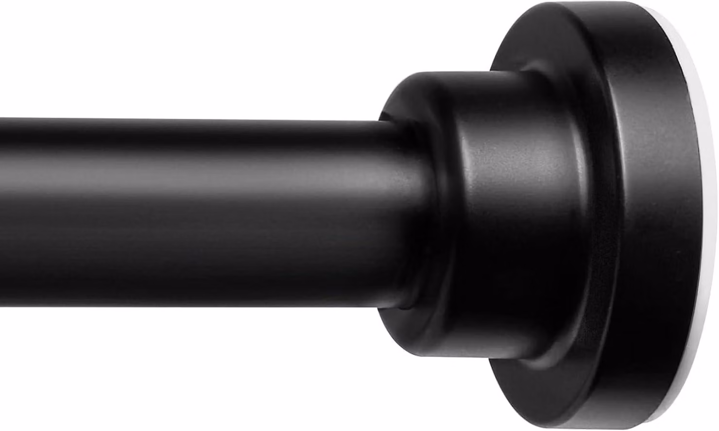 Tenda da doccia estensibile - Colore: nero opaco - Lunghezza: 81-137 cm - Barra di supporto a tensione - Nessuna foratura necessaria - Resistente alla ruggine, antiscivolo, asta telescopica per abiti