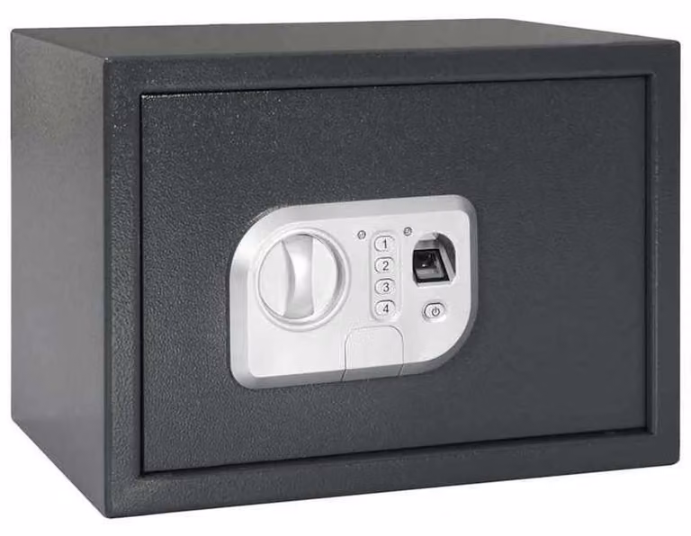 Kluis – Cassaforte per chiavi – Contenitore in acciaio – Compatta – 25x35x25 cm – Serratura di sicurezza per chiavi – Grigia