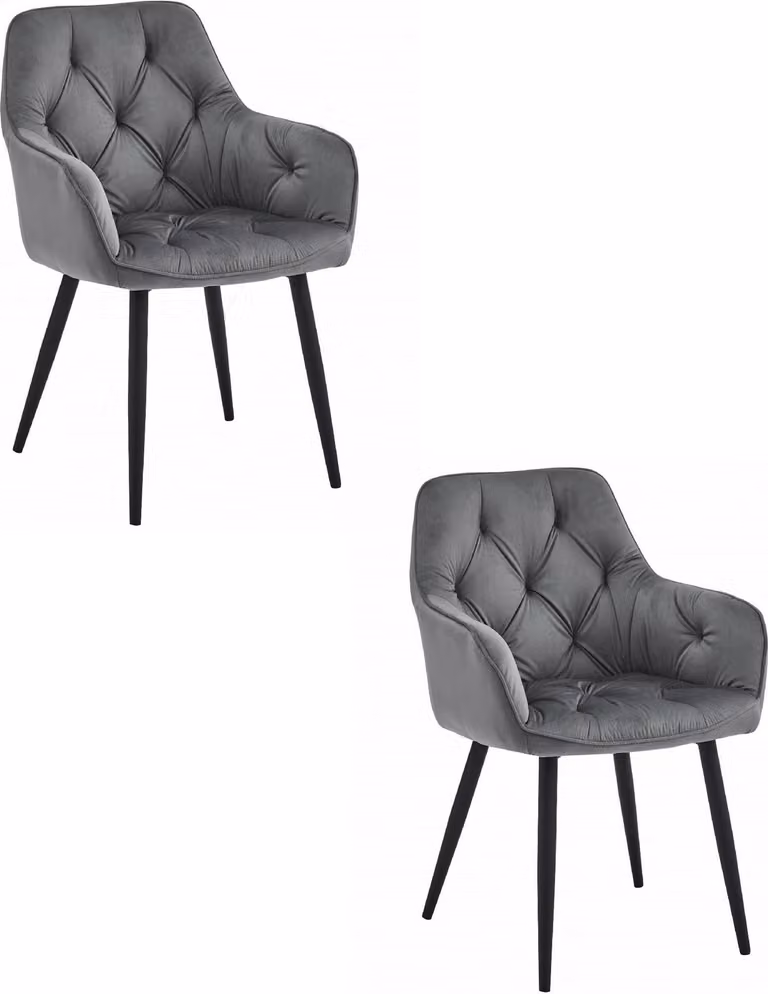 Valora JORK Chair Grigio Scuro x2 - Due sedie grigie per un design d'interni sofisticato