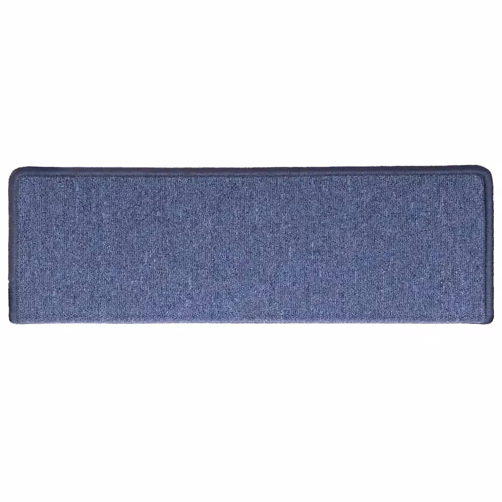 Set di 30 tappetini per scale antiscivolo e fonoassorbenti vidaXL, colore blu, L: 65 cm, P: 21 cm, H: 3,5 cm – 2