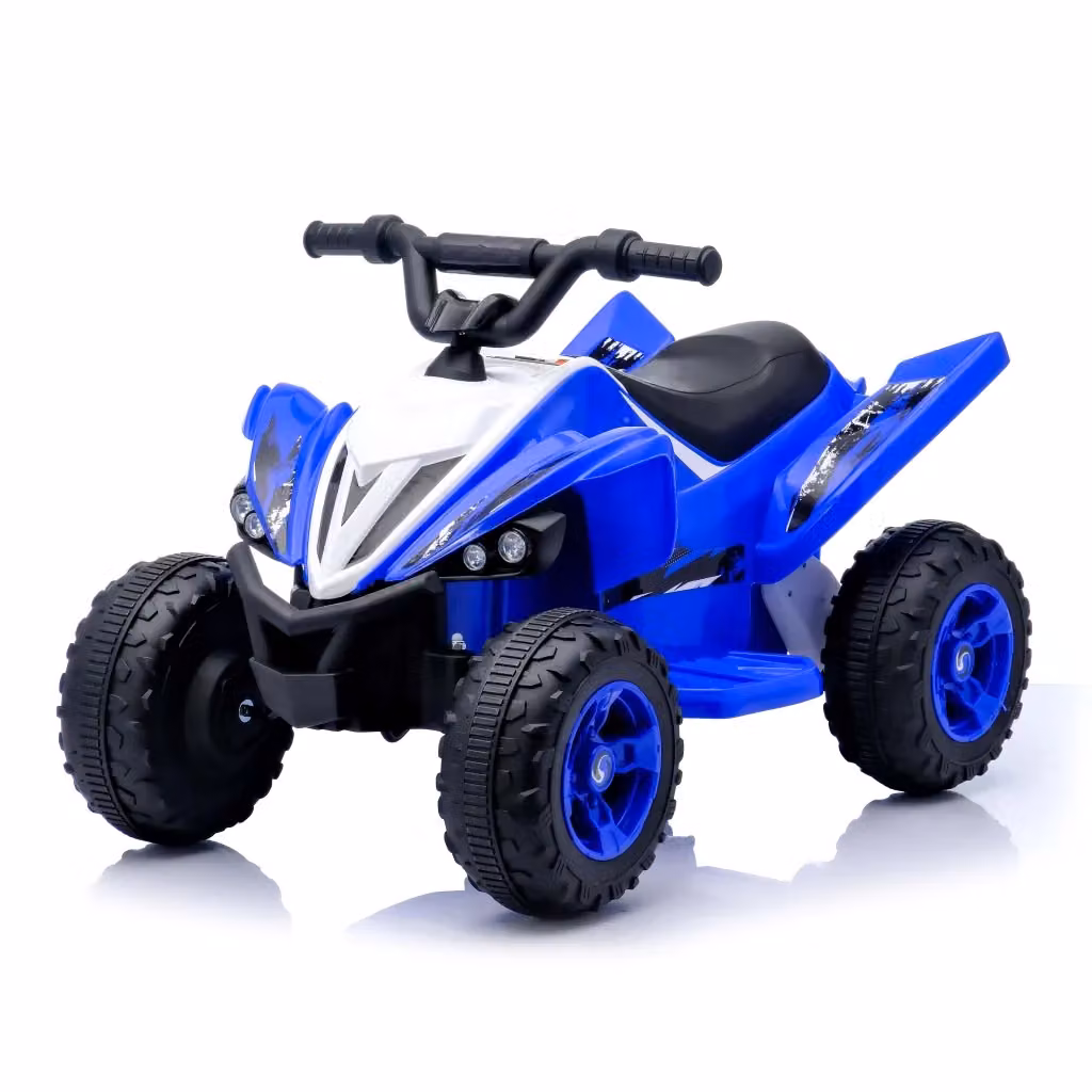 Quad Elettrico ATV per Bambini 12V con Luci LED e Musica, Macchina Cavalcabile a Batteria Blu, L 85 cm x P 55 cm x H 55.3 cm – 2