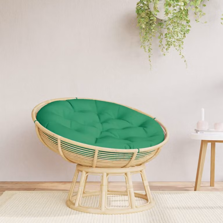 vidaXL Cuscino Rotondo Verde in Poliestere Idrorepellente e Traspirante Ø 100 x 11 cm
