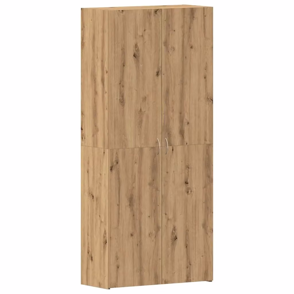 Mobile porta scarpe vidaXL in legno marrone con ante a battente, L: 80 cm, P: 35,5 cm, H: 180 cm – 2