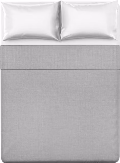 Lenzuolo piano matrimoniale in cotone percalle KASANOVA grigio L: 280 cm x P: 240 cm