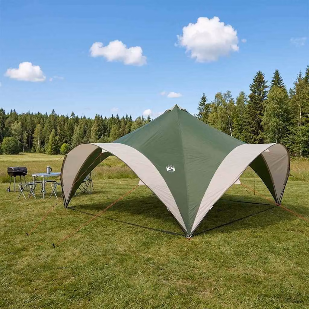 Tenda Party verde vidaXL in poliestere e acciaio L/P/H: 500 x 500 x 350 cm