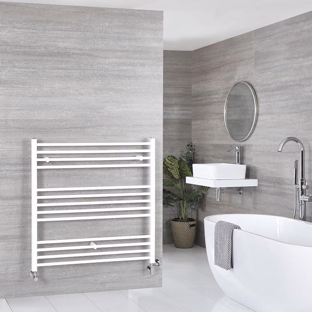 Scaldasalviette Misto Piatto - Termoarredo Bagno Bianco - 1000 x 1000mm - 667W - Ive