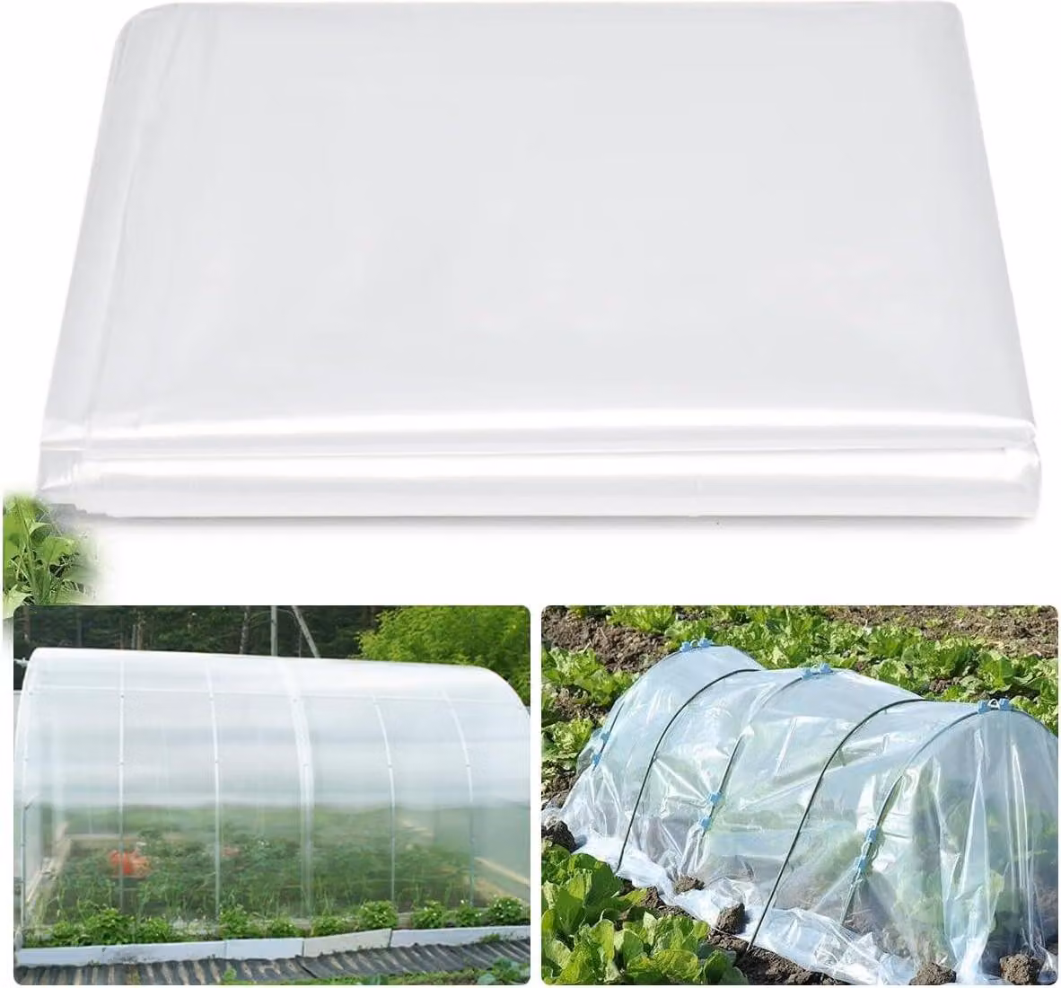 Pellicola trasparente per serra 2 x 3 m - Verde | Protezione per piante, pomodori e ortaggi | Pellicola impermeabile per serra