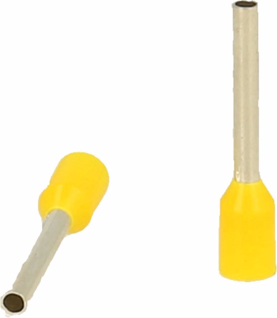 Capicorda DIN 46228 parte 4 isolati, misura L, codifica colore WE sezione 1 mm² giallo - 1 pezzo