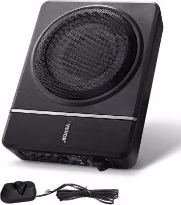 Subwoofer per auto VEVOR sottile con amplificatore integrato, potenza nominale RMS 120 W, colore nero
