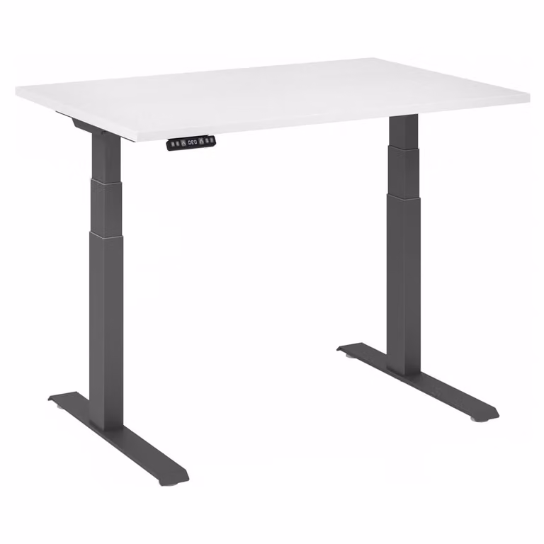 Scrivania regolabile in altezza XDKB | 2 motori | 120 - 180 cm | elettrica, dimensioni piano:120 x 80 cm, colore piano:bianco, colore struttura:grafite