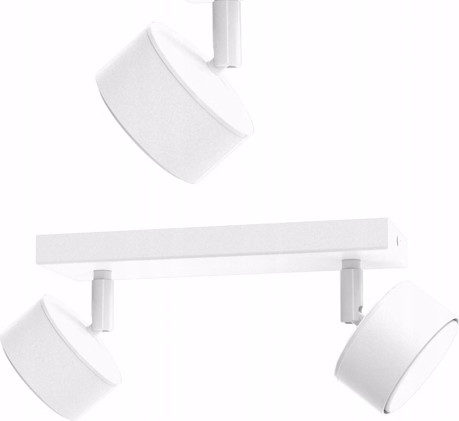Lampada Da Soffitto A Led Bianca Con Faretto Gx53 - Lampada Moderna In Stile Polacco A 2 Punti