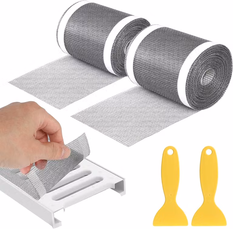 Cattura capelli - Set da 2 - Rettangolare - Adesivo - Monouso - 9 cm x 10 m - Adesivo flessibile per scarichi doccia - Cucina - Bagno - Previene gli ingorghi