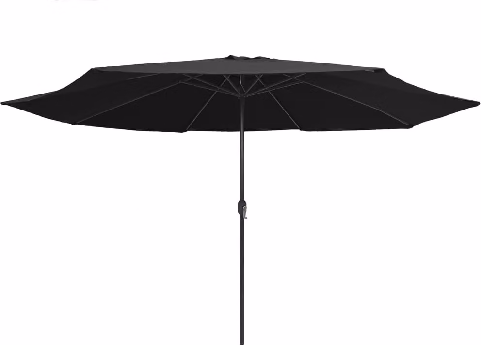 vidaXL Ombrellone con asta in metallo 390 cm nero