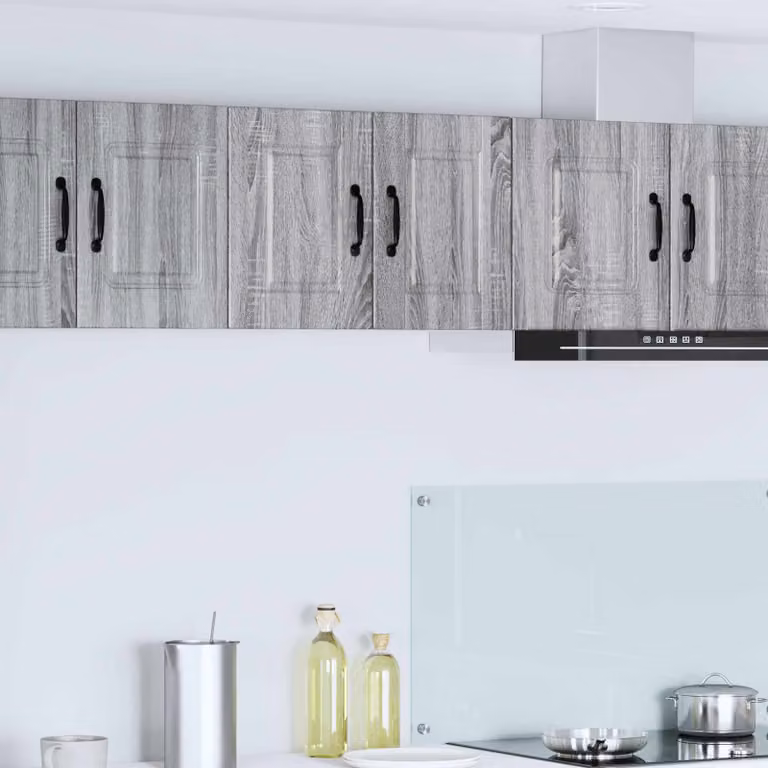 Armadietto a muro moderno vidaXL PORTO Grigio Sonoma con ante a battente e ripiani interni L/P/H: 30 x 31 x 40 cm