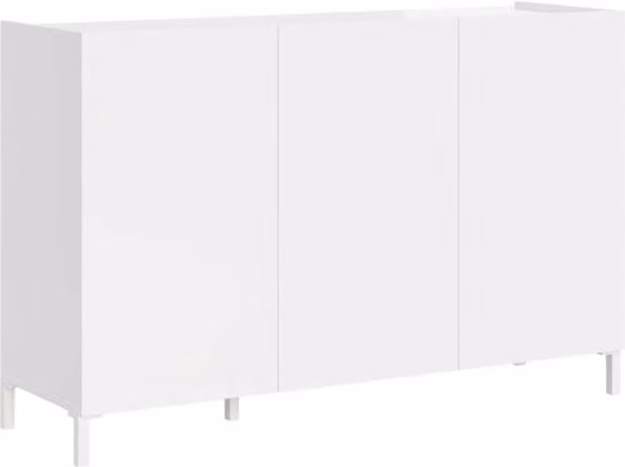 Madia 3 ante 130x40x84 cm bianco lucido - SOLARIA