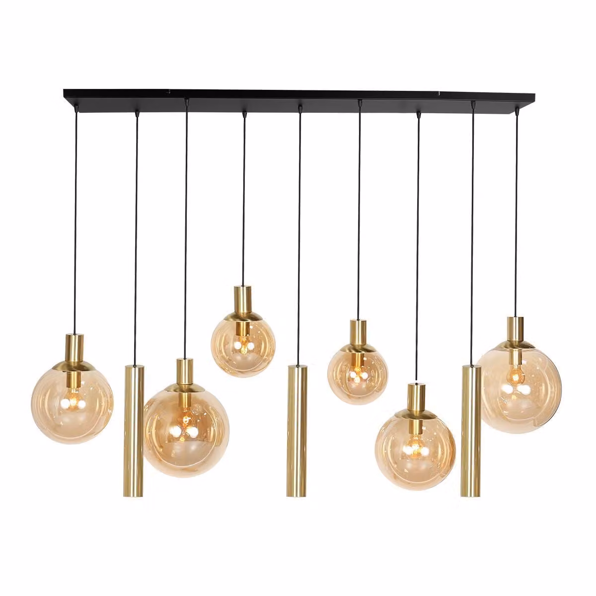 Lampada a sospensione - ottone - Bollique -  vetro metallo - lampada di design - E27_GU10 - 3799ME - Steinhauer