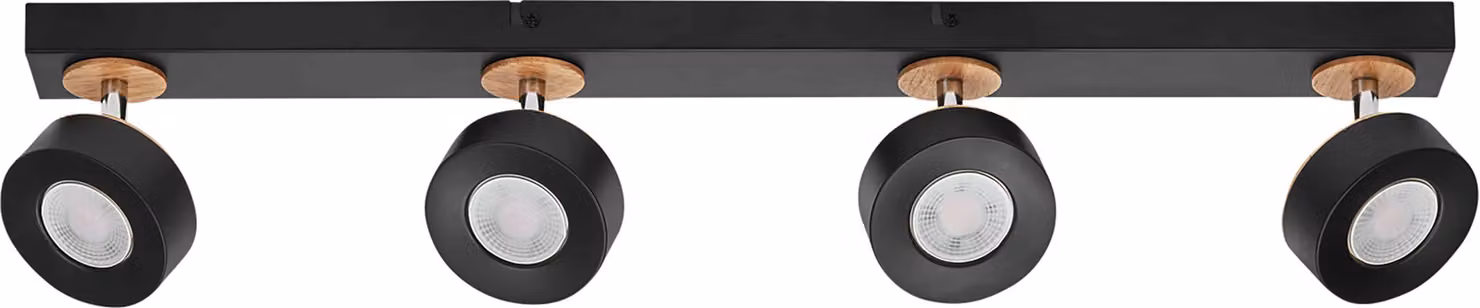 LEDVANCE DECOR SPOT PLUTO, 19,2W, 1.250lm, nero, faretto, teste regolabili, versatile, faretto per interni, colore della luce bianco caldo, ottica di alta qualità, facile installazione