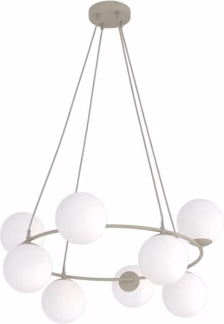 Lampada sospesa AZURA bianco-beige 8xE14 Emibig