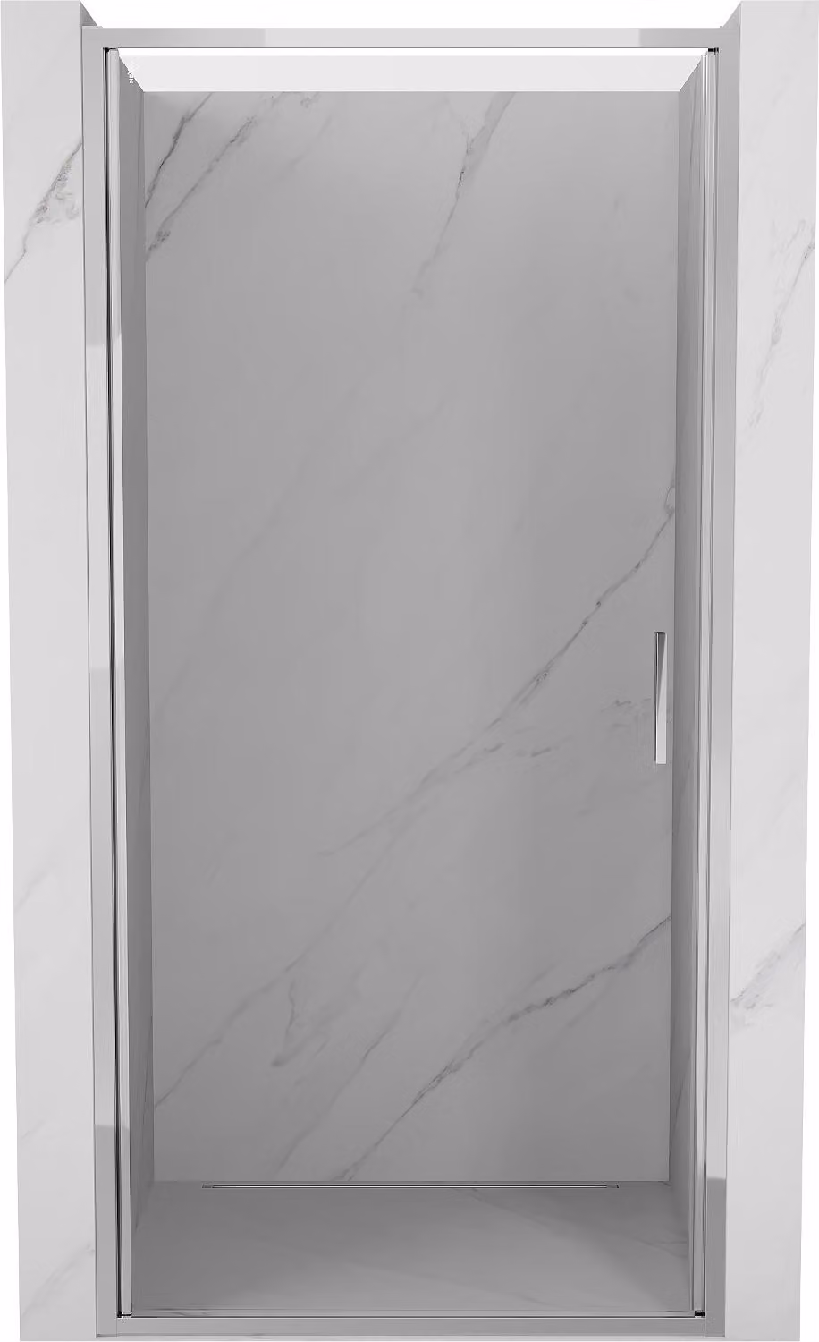 Mexen Exo porta doccia a battente 65 cm, trasparente, cromo - 817-065-000-01-00