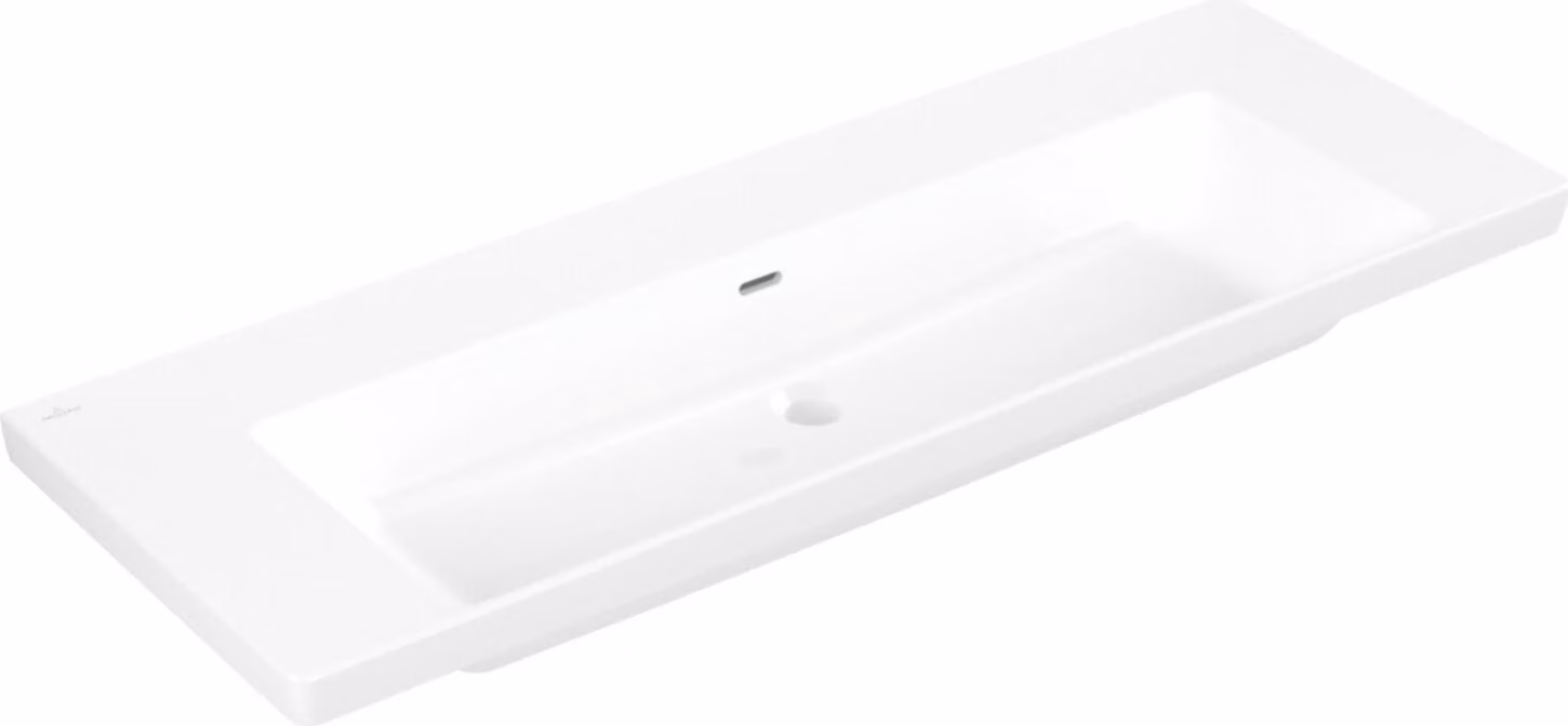 V&B mobile lavabo Subway 3.0 130x47cm, angolare, con sfioratore, bianco