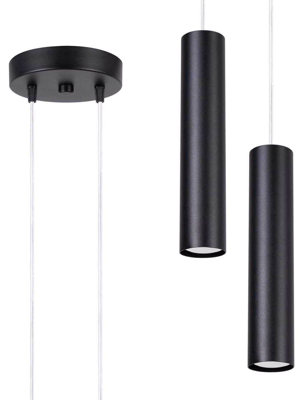 Lampada a sospensione MODENO nera 2xGU10x10W in metallo, dimensioni: 118x15x15 cm, IP20, Pure Lume