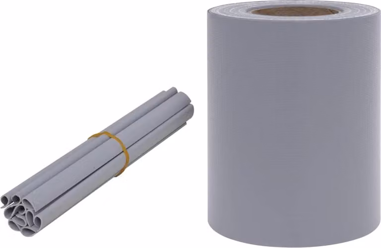 Recinzione Frangivento da Giardino PVC 35x0,19m Grigio Chiaro