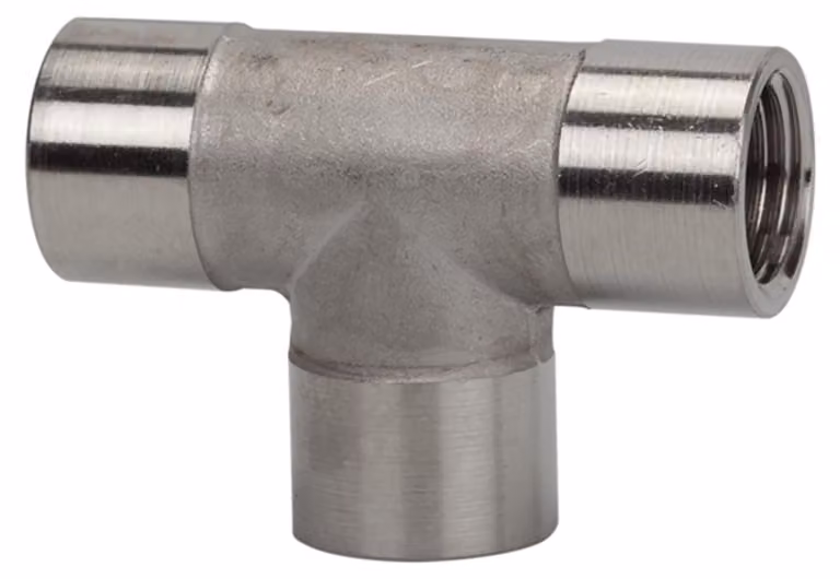 Raccordo a T Riegler, femmina/femmina/femmina, G 1/8, acciaio inox 1.4404