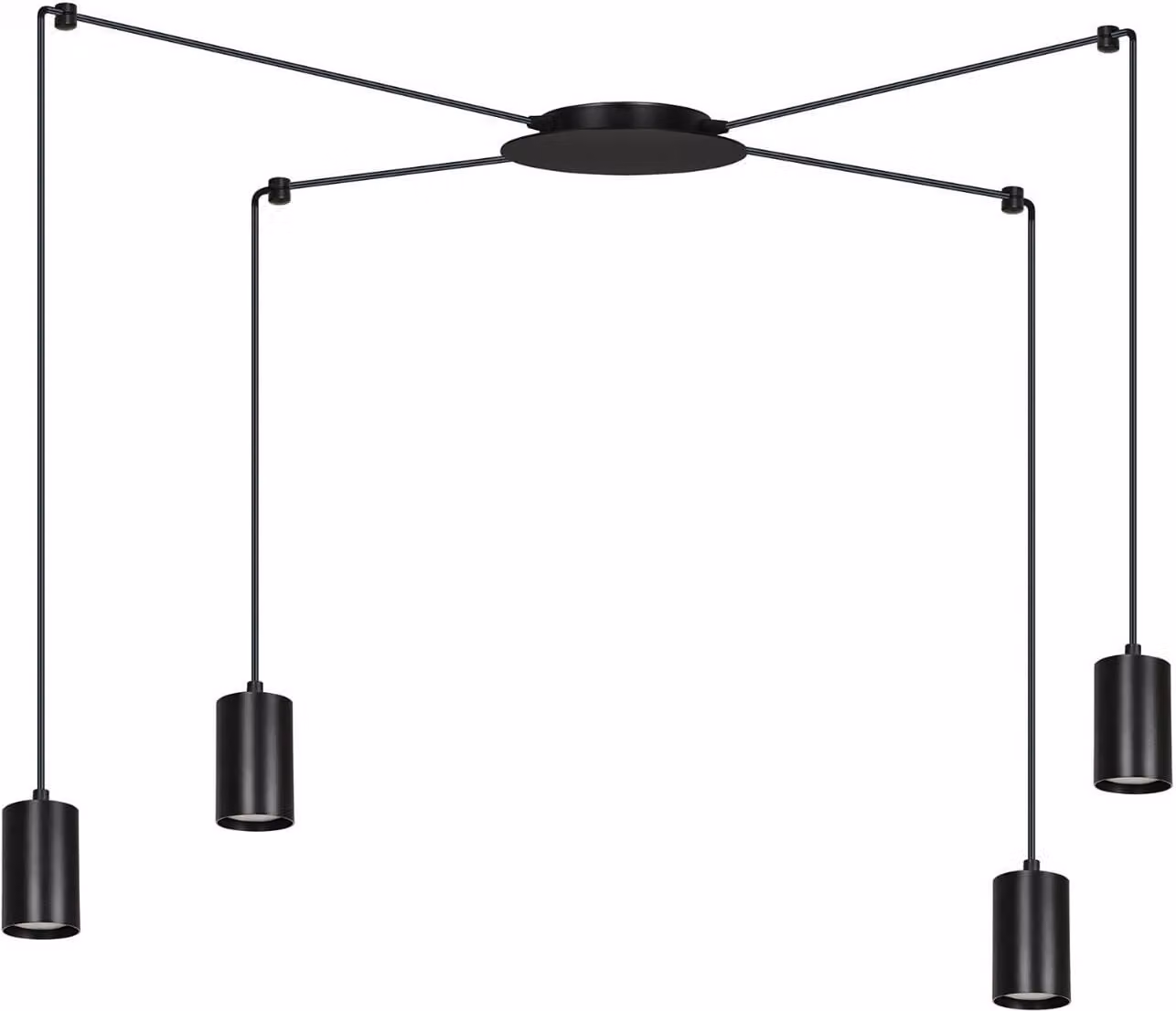 Lampadario Emibig 4xGU10 30W TRAKER 4 BL/BLACK 524/4