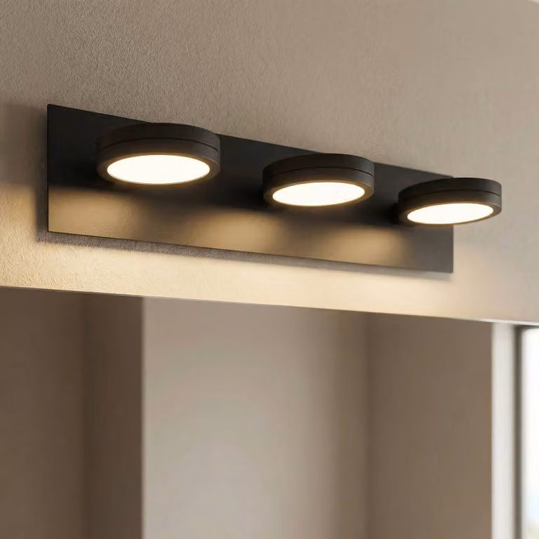 LIGHTME Applique da parete Aqua, Nero, Bagno, Metallo, Moderno, Applique