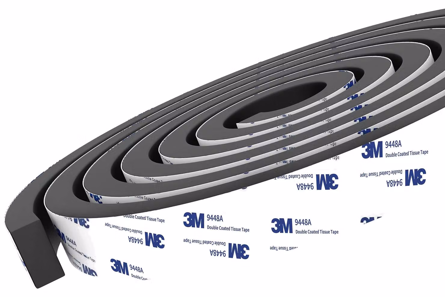 Nastro sigillante, autoadesivo, 12 mm (larghezza) x 3 mm (spessore), 2 rotoli