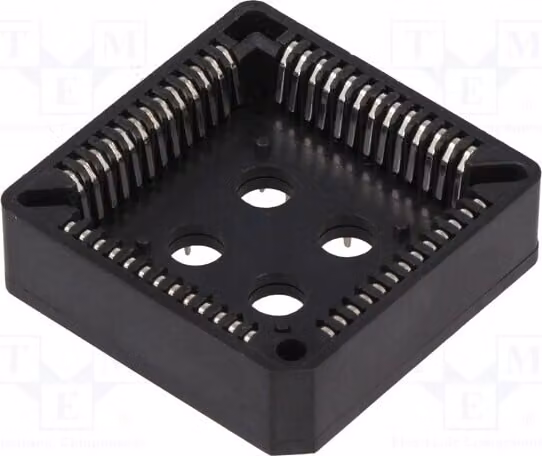 1x Zoccolo: PLCC, bronzo fosforoso, per montaggio a traversa (THT), PLCC 52, zoccolo PLCC stagnato, corrente nominale: 1A, numero di pin: 52