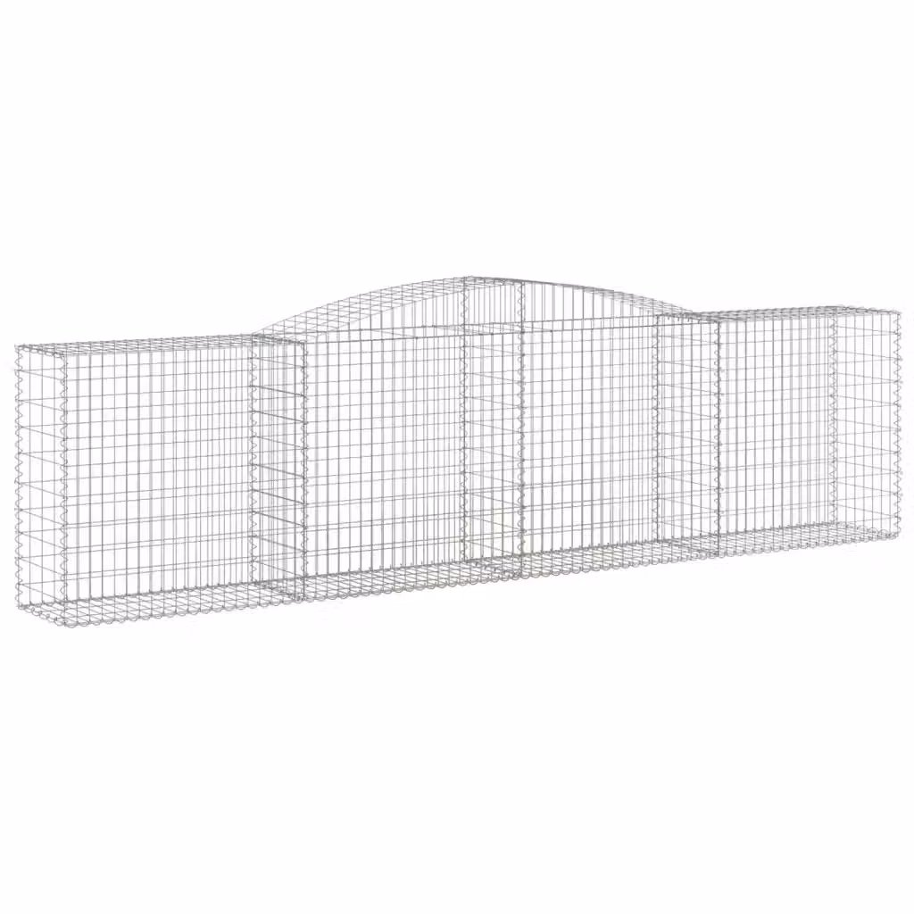 Cesto Gabbione ad Arco vidaXL in Acciaio Zincato Argento L: 400 cm, P: 50 cm, H: 100/120 cm – 2