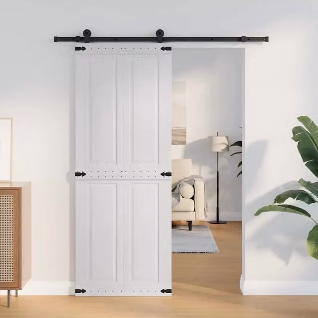 Porta scorrevole moderna vidaXL in legno bianco L: 80 cm, H: 210 cm
