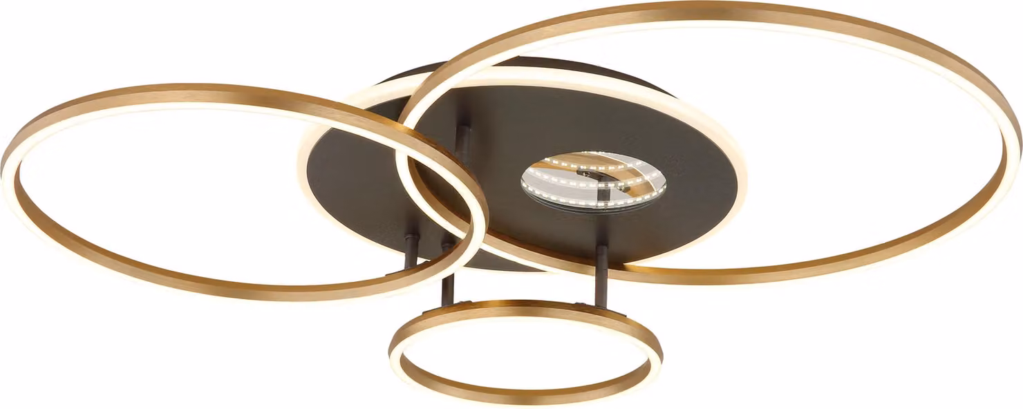 Lampada da soffitto a LED, effetto 3D, telecomando, antracite, L 90 cm